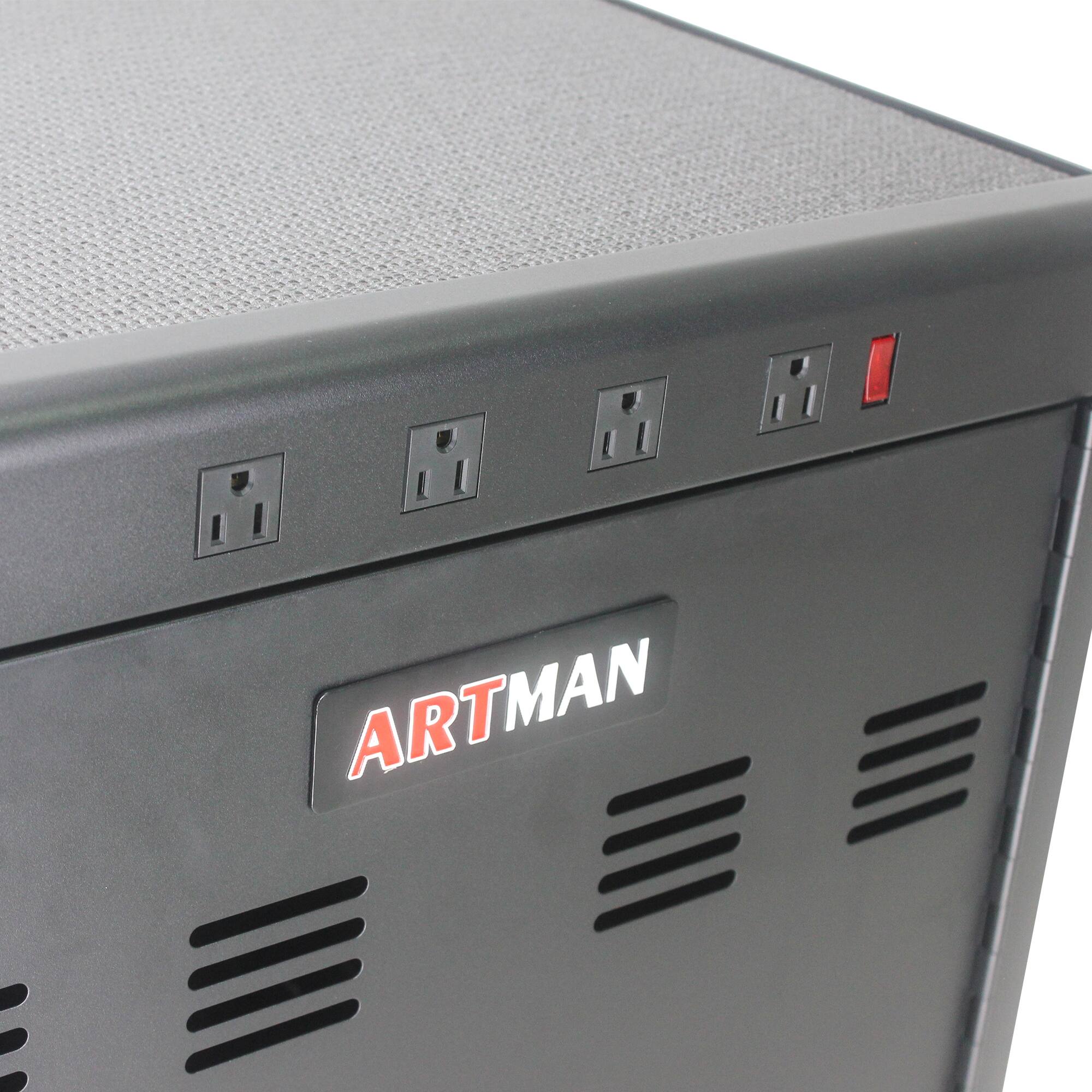 Alt View 1. Spaco - 32-Bay Mobile Charging Cart for Tablets, Laptops, with Power Strip, Fast Assembly - White.