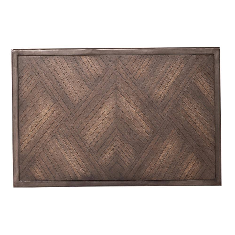 Angle. Liberty Furniture Industries - Jamestown Chair Side Table in Tobacco - Brown.