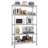 Front. Winado - 5 Tier Multicolor Metal Wire Shelving Unit Adjustable NSF Heavy Duty Metal Shelf Storage Rack for Home Kitchen Garage - Chrome.