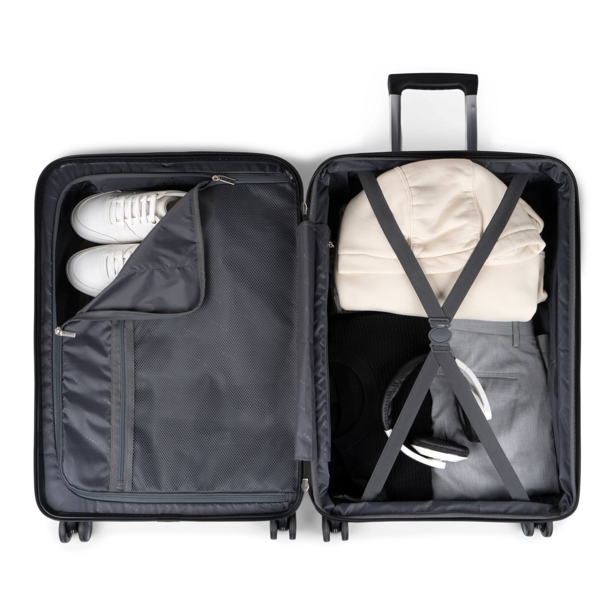 Alt View 13. Bugatti - Wellington Carry on Suitcase - Black.