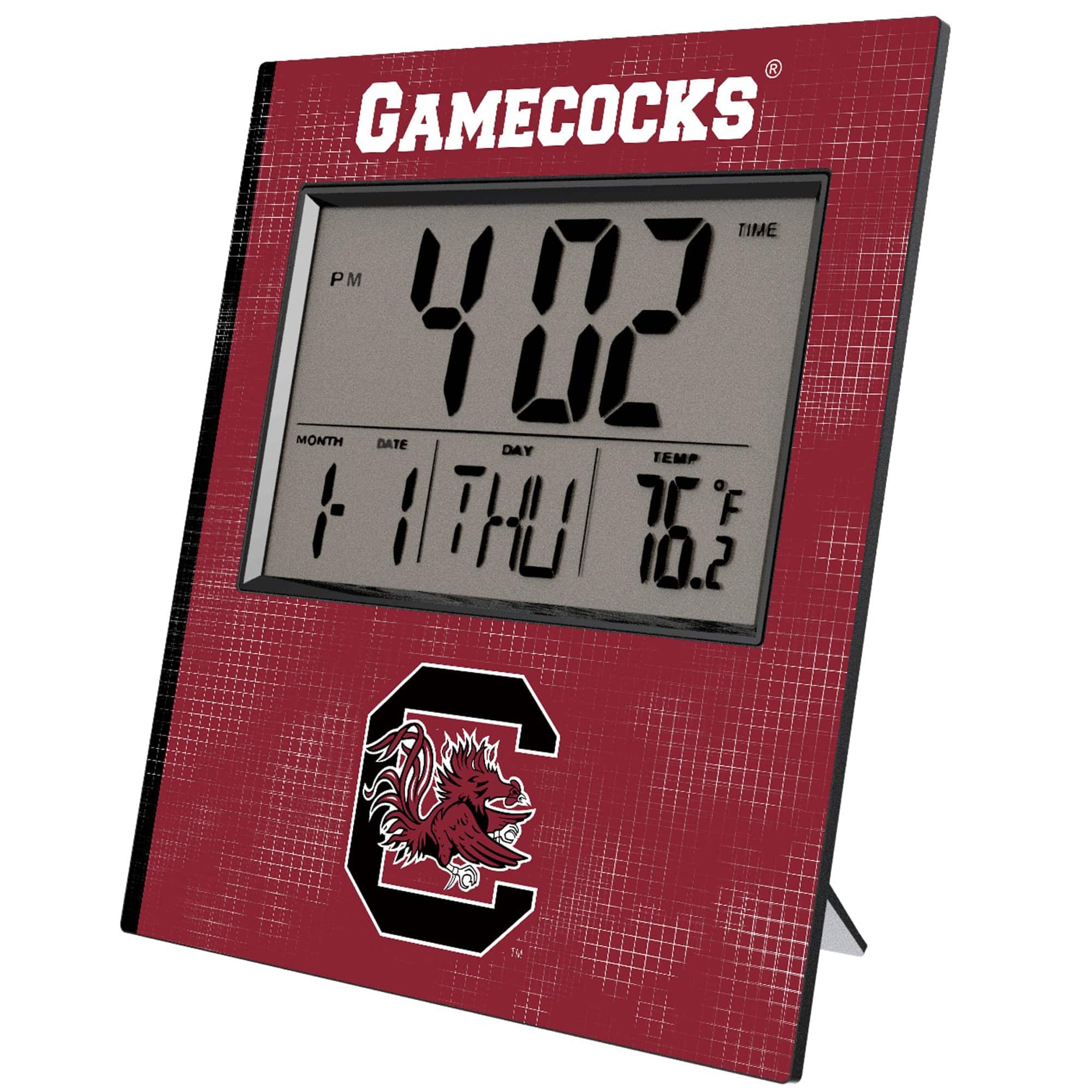 GAMECOCKS

TIME: 4:02 PM

MONTH: 1

DATE: 11

DAY: THU

TEMP: 76°F

HUMIDITY: 10.2