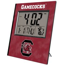 Keyscaper - South Carolina Gamecocks Cross Hatch Digital Desk Clock - Multicolor