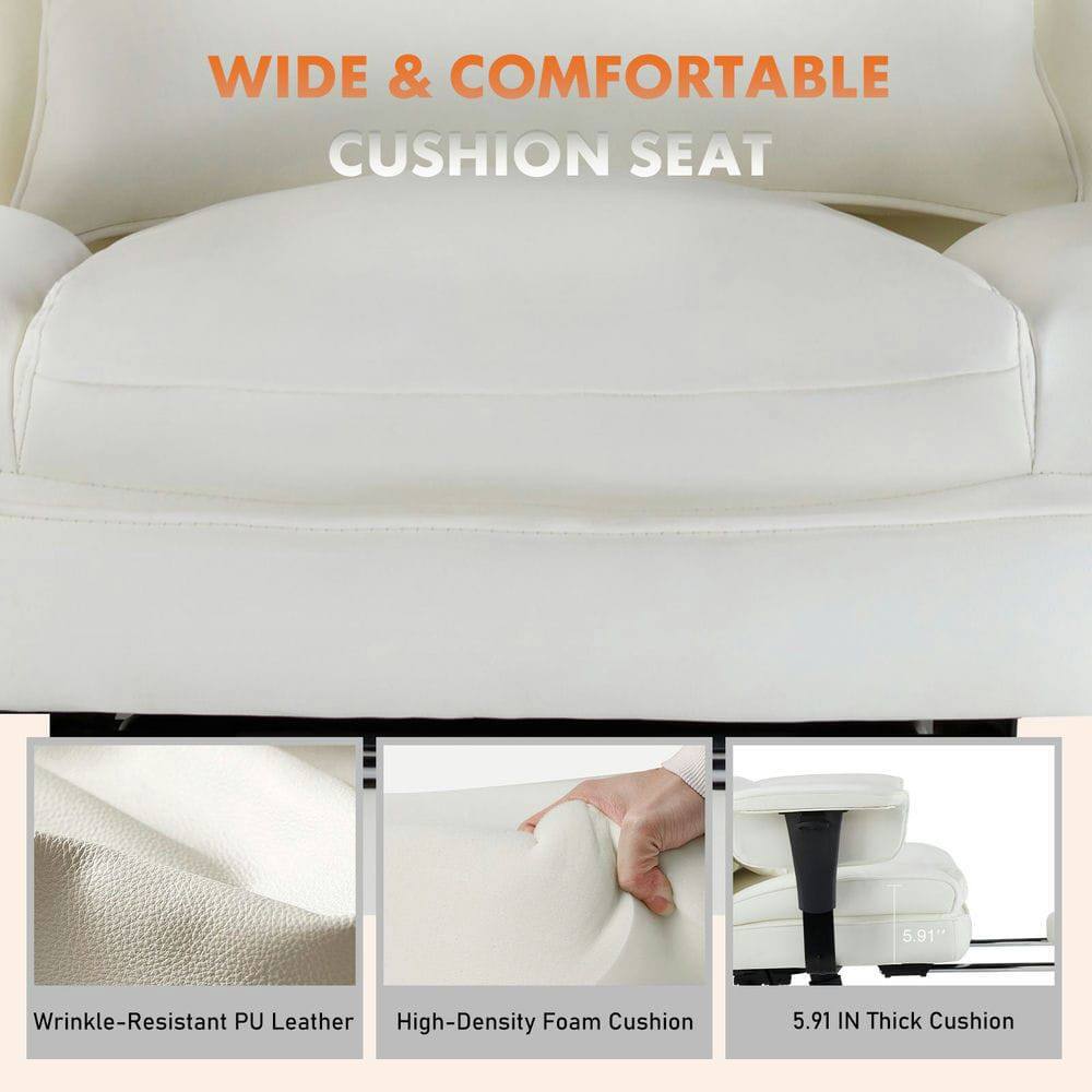WIDE & COMFORTABLE CUSHION SEAT

- Wrinkle-Resistant PU Leather
- High-Density Foam Cushion
- 5.91 IN Thick Cushion