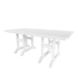 WestinTrends - Malibu 71" Outdoor Patio Dining Table - White