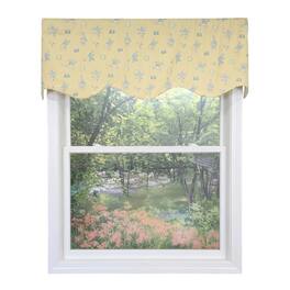 RLF Home - Circus Provance Window Valance 100% Cotton Lined Rod Pocket 50" x 17" - Yellow