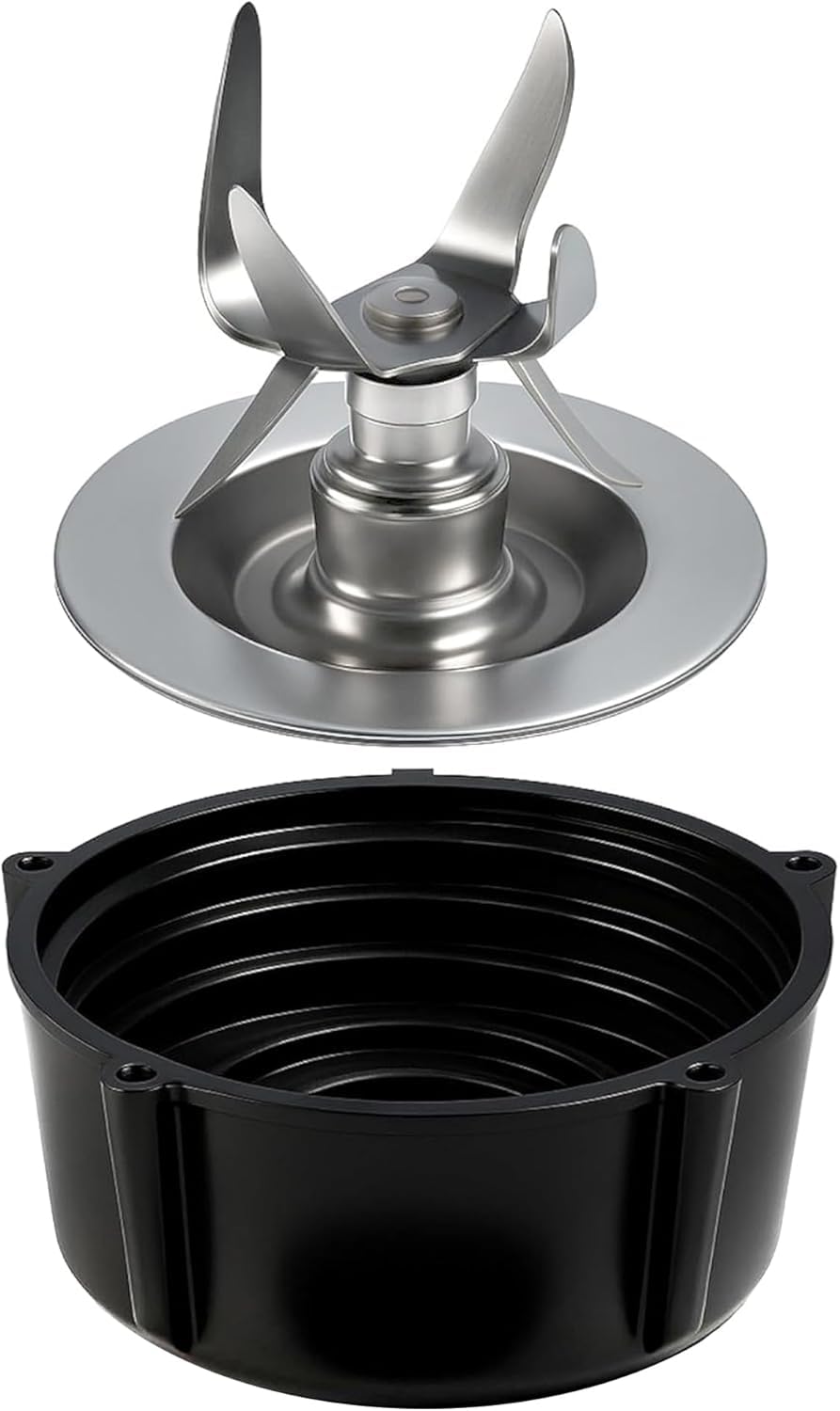 Back. HQRP - Plastic Jar Set for Oster Osterizer Blender, 004954-011-090 014709-156-000 004902-003-NP0, 1.25L Pitcher, 0.33 Gallon - Black.