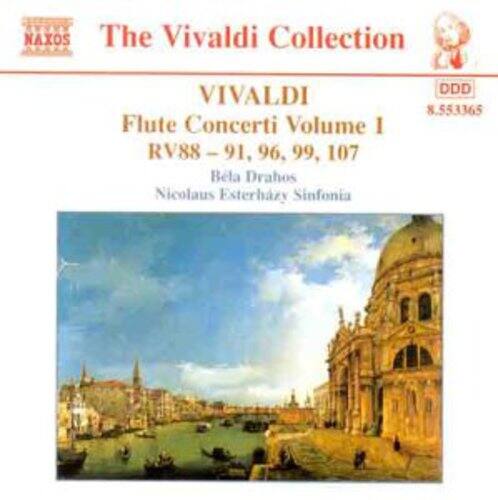 The Vivaldi Collection  
VIVALDI  
Flute Concerti Volume I  
RV88 - 91, 96, 99, 107  
Bela Drahos  
Nicolaus Esterhazy Sinfonia  
DDD  
8.553365