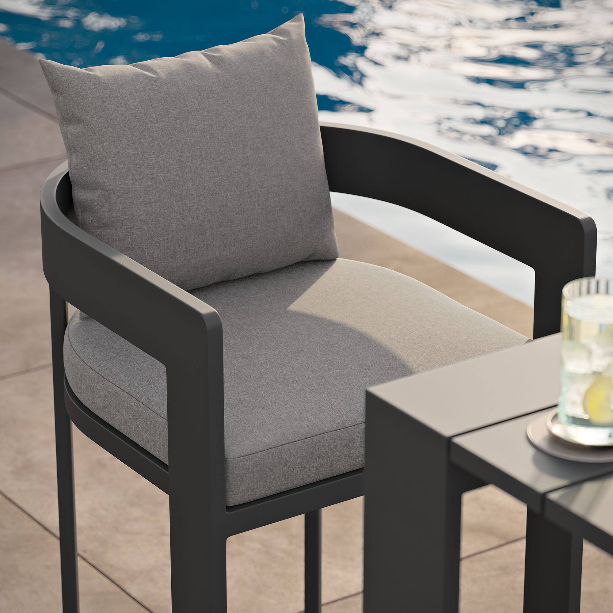 Alt View 1. Modway - Tahoe Outdoor Patio Aluminum Bar Chair by Modway - Gray.