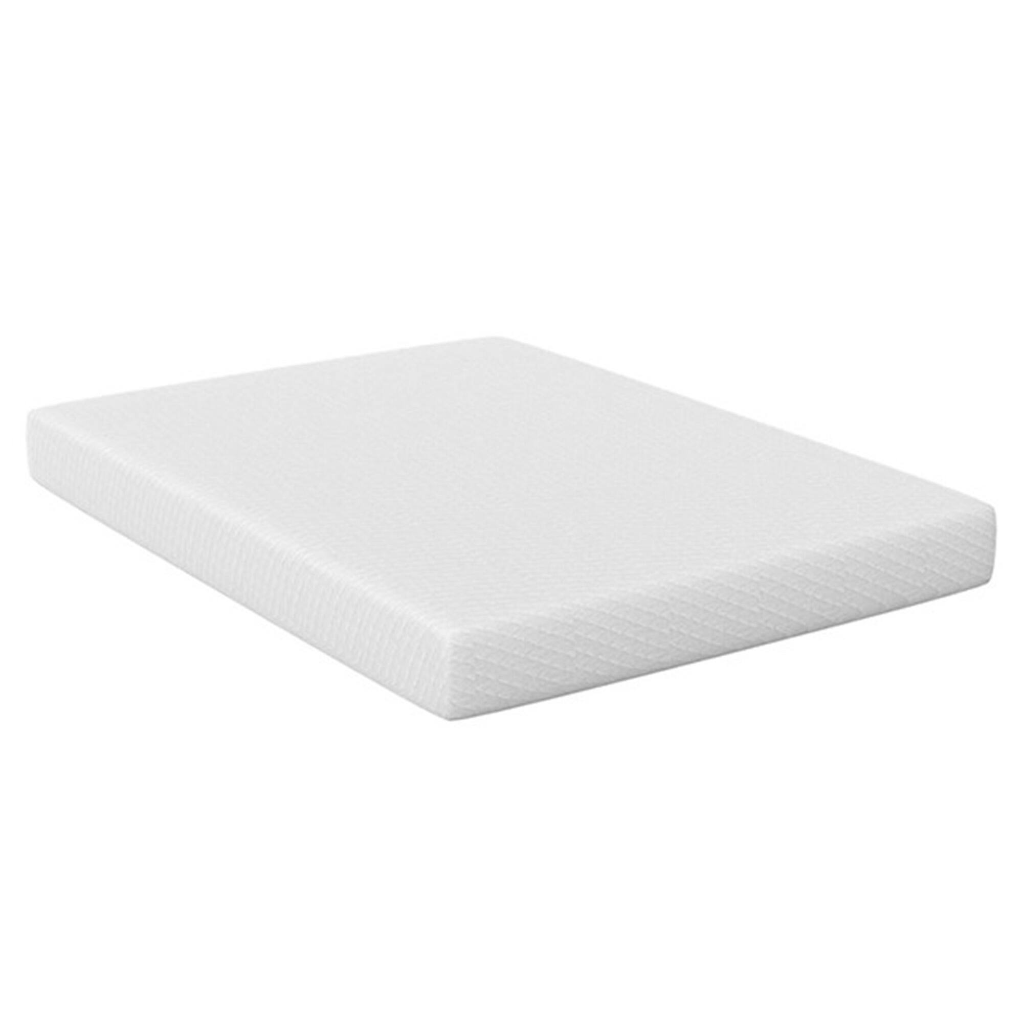 Front. Furniture of America - 10 Inch High Density Memory Foam Mattress, Premium Plush Comfort, Removable Breathable Cover, CertiPUR-US Certified - White.