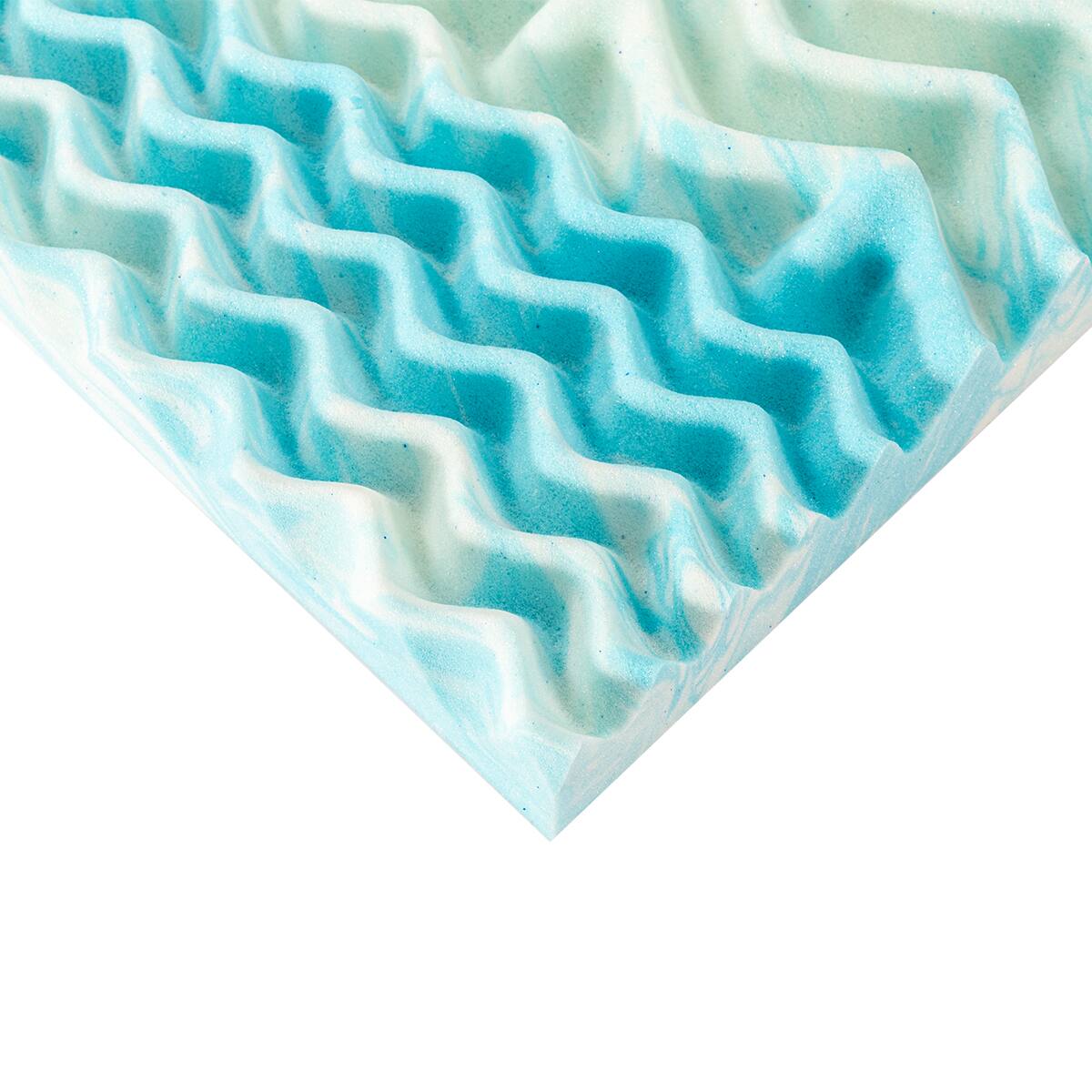 Left. Bestier - 4 Inch 5-Zone Memory Foam Mattress Topper, Gel Infused Foam Mattress Topper for Pressure Relief Bed Topper - Twin.