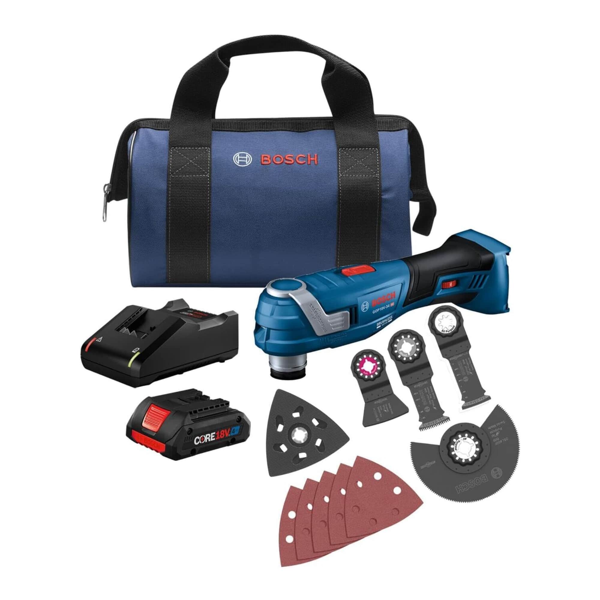Bosch - GOP18V-34B14 18V Brushless StarlockPlus Oscillating Multi-Tool Kit