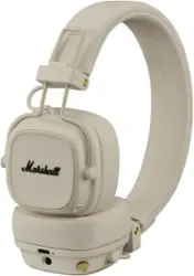 Marshall - Major V Wireless On-Ear Bluetooth Headphones with Lightweight Foldable Design and Microphone for Calls - Cream - Front_Zoom
