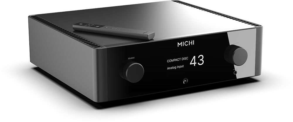 The text on the image reads, "MICHI COMPACT DISC 43 Analog Input."