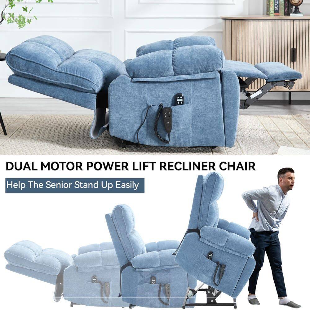 DUAL MOTOR POWER LIFT RECLINER CHAIR  
Help The Senior Stand Up Easily