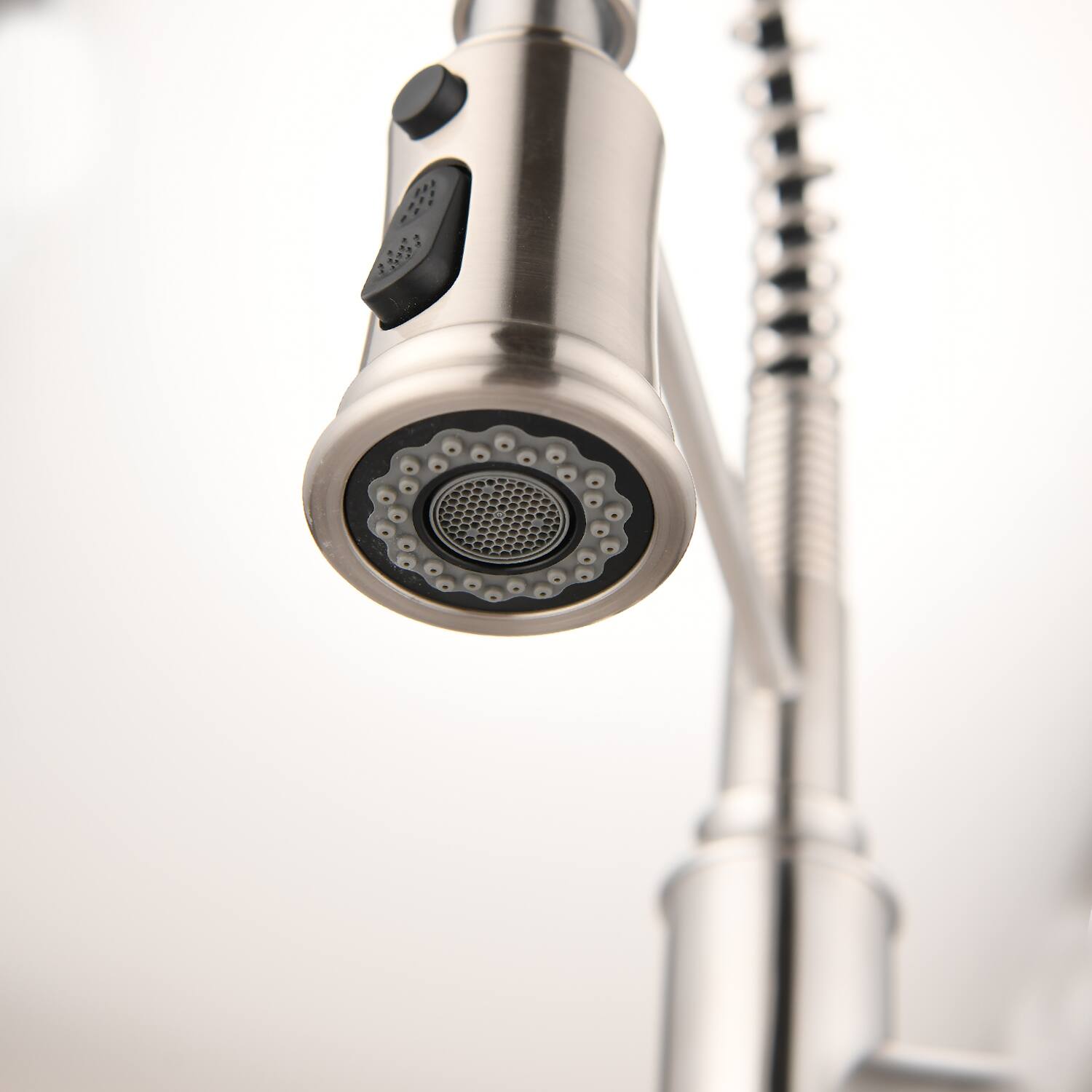 Angle. Siljoy - Touch Kitchen Faucet with Pull Down Sprayer - Brushed Nickel.