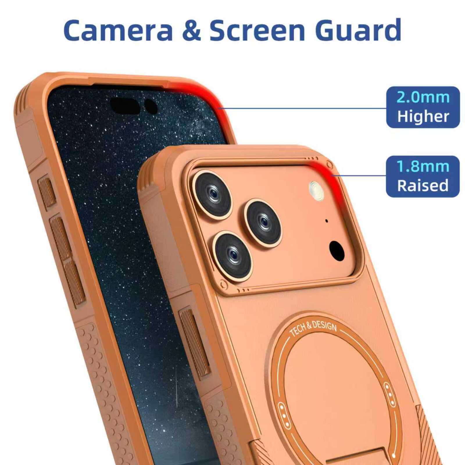 Camera & Screen Guard  
2.0mm Higher  
1.8mm Raised  
TECH & DESIGN