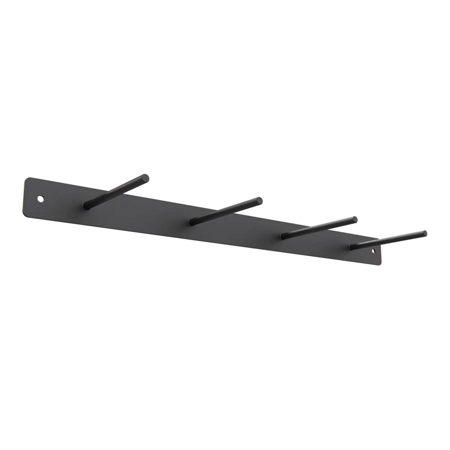 Alt View 1. Power Systems - Secure Wall -Mounted Rack - 26'' Belt and Resistance Band Storage with 4 Arms - Black.
