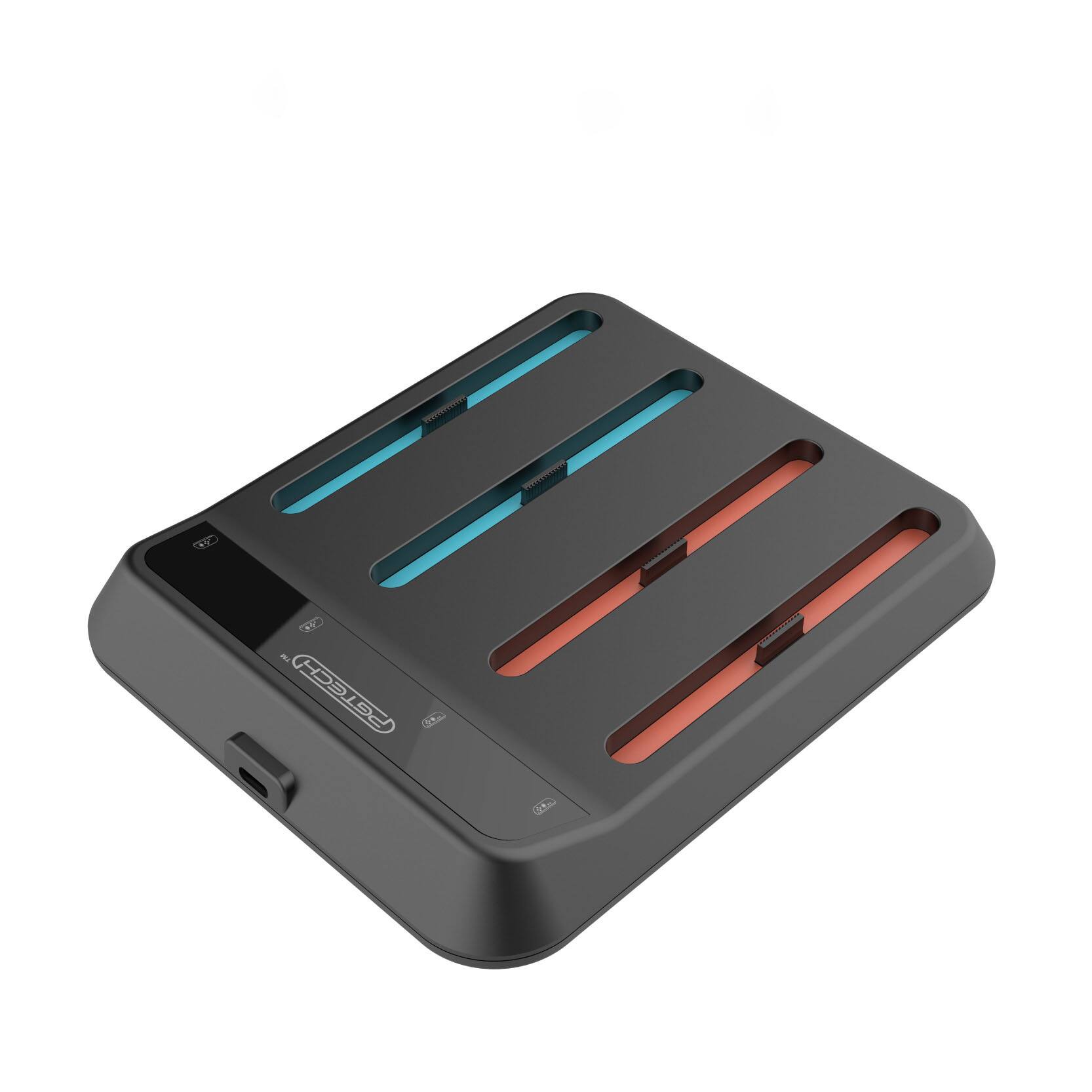 Alt View 2. Cluzine - Switch 2 Joy-Con Charging Dock NS2 Magnetic 4-in-1 Charger with LED Indicators.