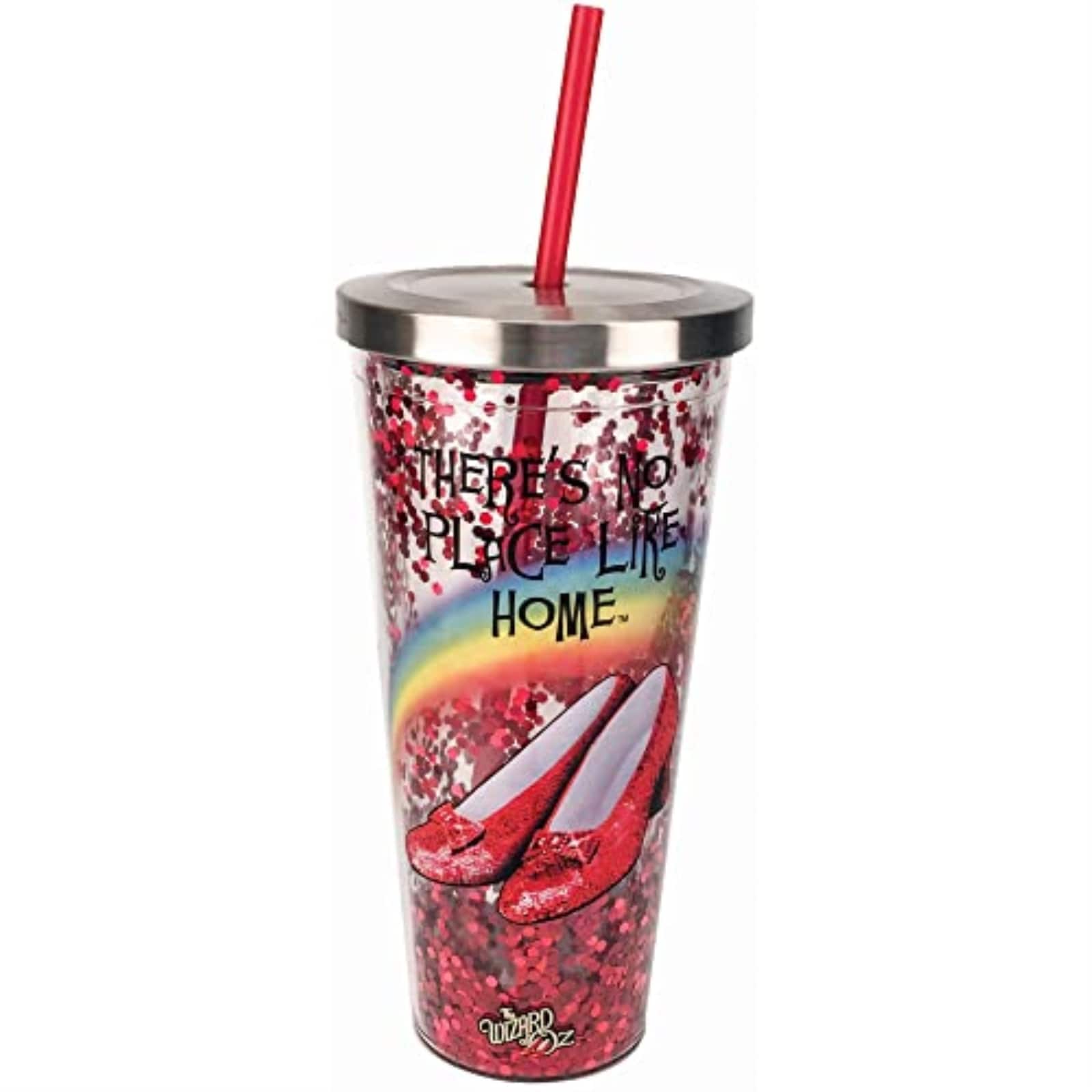 Spoontiques - Wizard of Oz No Place Like Home Acrylic Tumbler Glitter Cup with Straw 20 ounce - Multicolor price history on PriceWatchPro