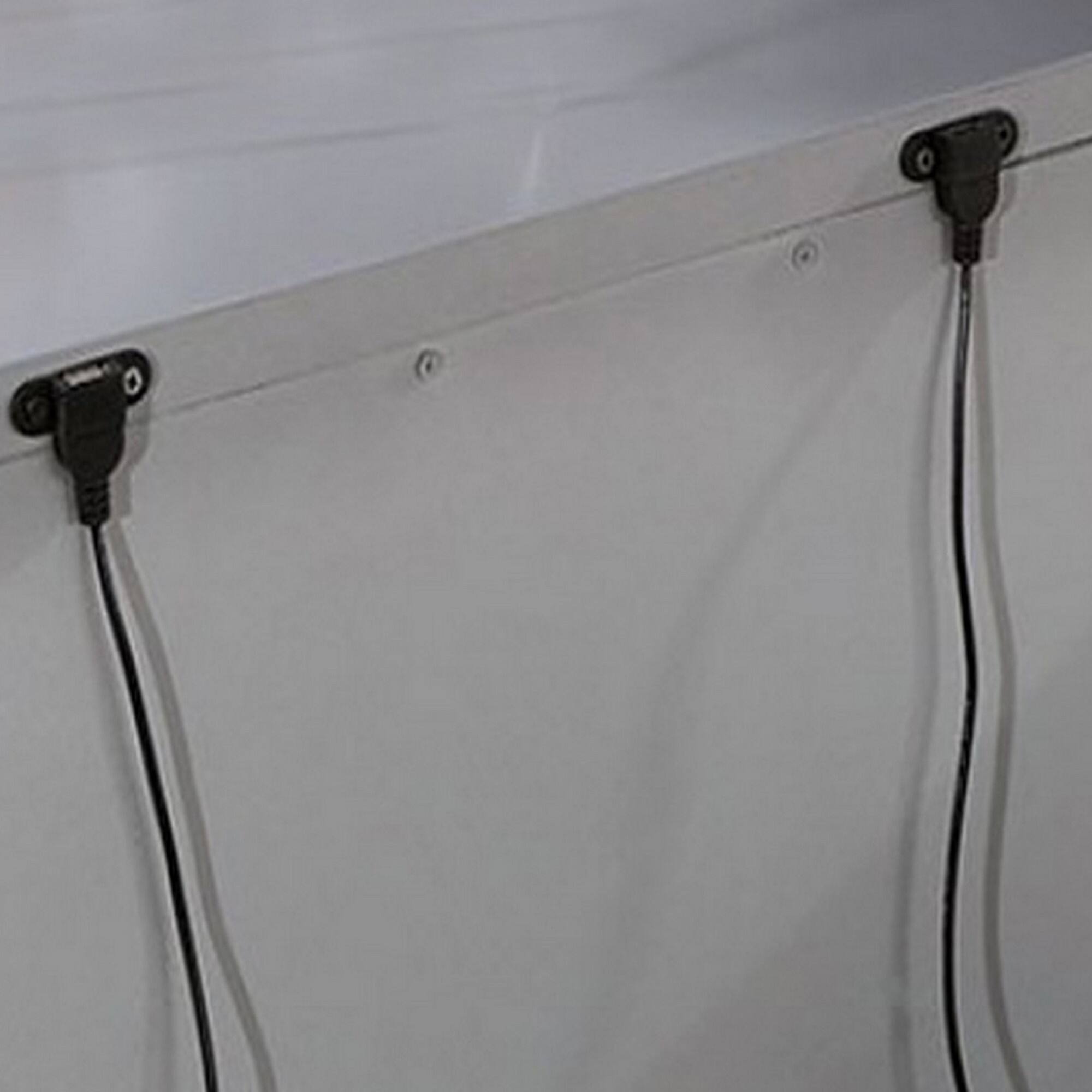 Alt View 3. Manhattan Lane - Cile 26 Inch Nightstand, 3 Panel Drawers - Gray.