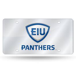 Rico Industries - Eastern Illinois Fighting Panthers Mirrored Laser Cut License Plate Laser Tag - Multi