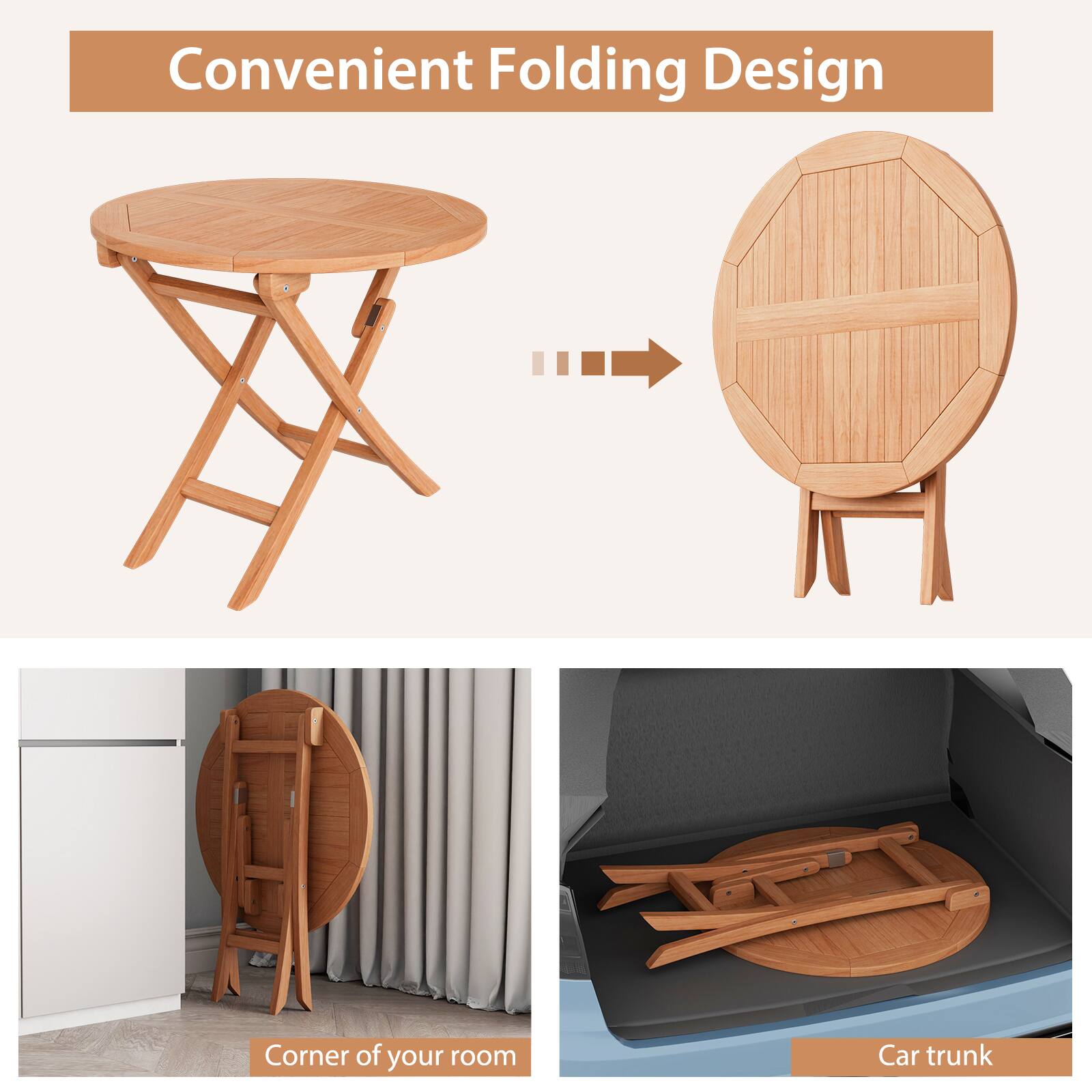 Convenient Folding Design

Corner of your room

Car trunk
