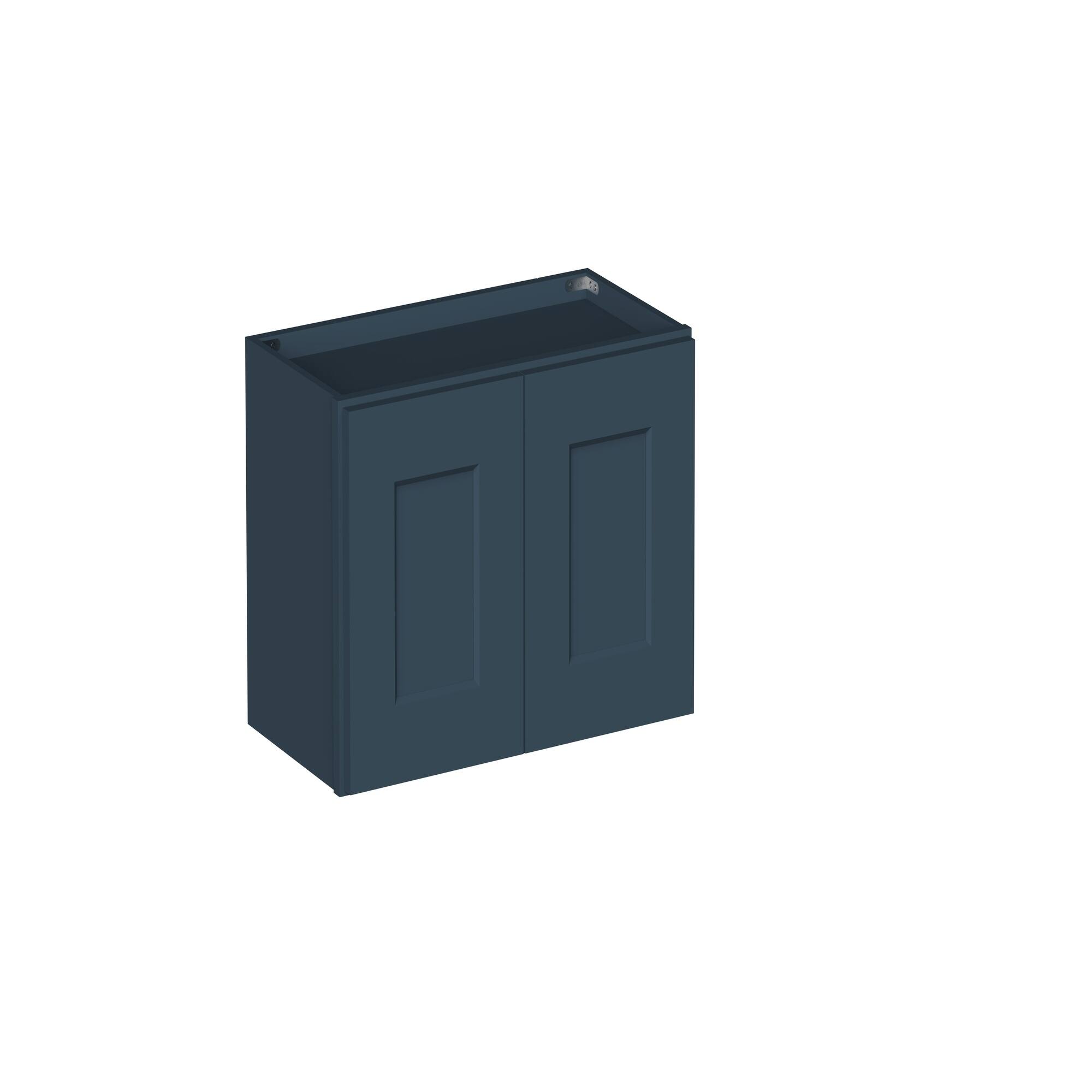 Angle. Boyel Living - 24-in W x 15-in H x 12-in D Shaker RTA Kitchen Wall Cabinet with Soft-Close - Charcoal Blue.