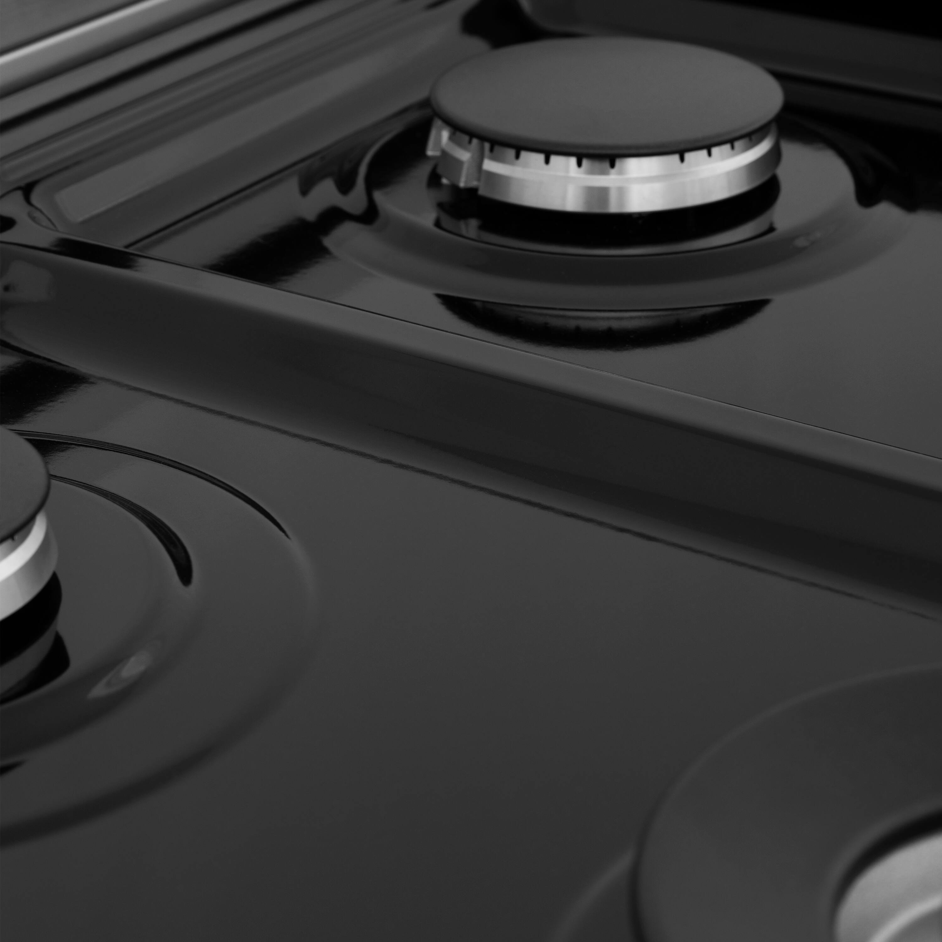 Alt View 5. ZLINE - 48 in. Slide-In Legacy Gas Rangetop with 7 Burners and Porcelain Cooktop - Stainless Steel.