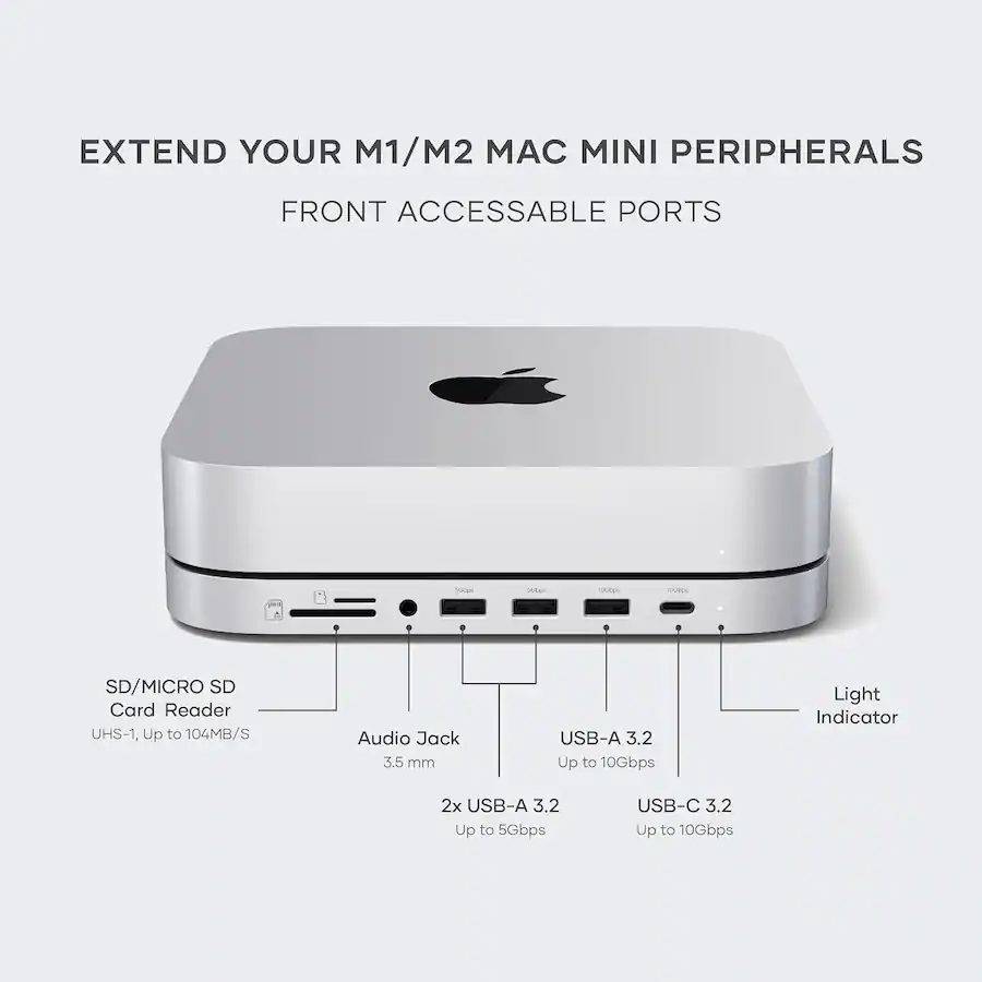 Satechi Stand & Hub For Mac Mini / Studio With NVMe SSD Enclosure ...