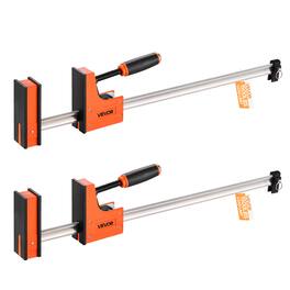 VEVOR - Bar Clamps for Woodworking,2-Pack 24 inch Parallel Clamp Set,F-Clamp with 1500 lbs Load Limit,Even Pressure,Carbon Steel - Orange