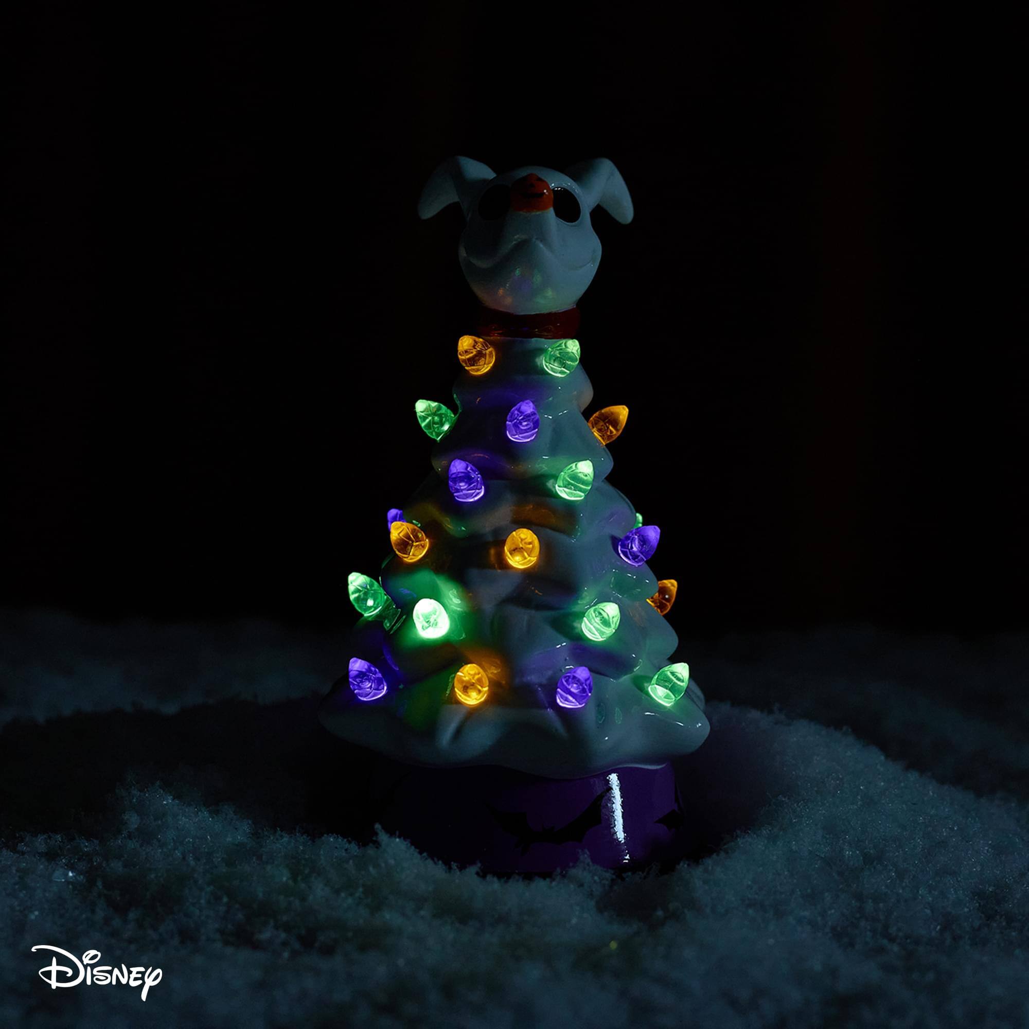 Alt View 2. Ukonic - Disney The Nightmare Before Christmas Zero Light-Up Ceramic Christmas Tree - White.