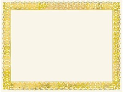 Front. Gartner Studios - Certificates, 8.5" x 11", 15/Pack - Ivory/Gold.