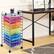 Alt View 3. Costway - 10 Drawer Rolling Storage Cart Scrapbook Paper Office School Organizer - Multicolor.