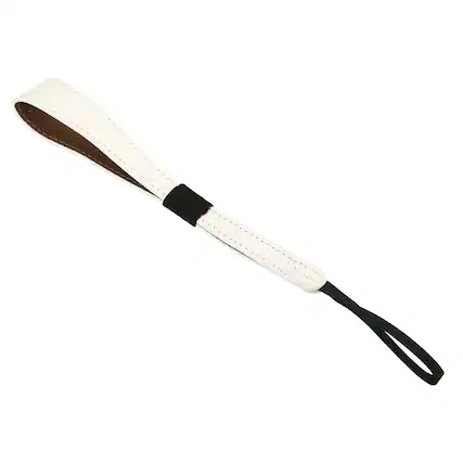 Front. Unique Bargains - Camera Wrist Strap, PU Leather Adjustable Hand Wristlet Lanyard for DSLR Digital Camera Mirrorless Camcorder Flashlight - White.