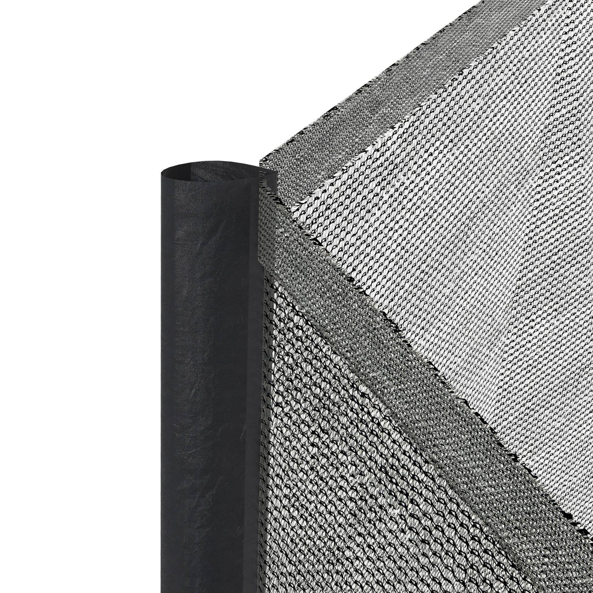 Alt View 4. Soozier - Soozier Trampoline Safety Net for 14ft Round Trampoline with 8 Straight Poles Poles Not Included, Weather Resistant - Black and Yellow.