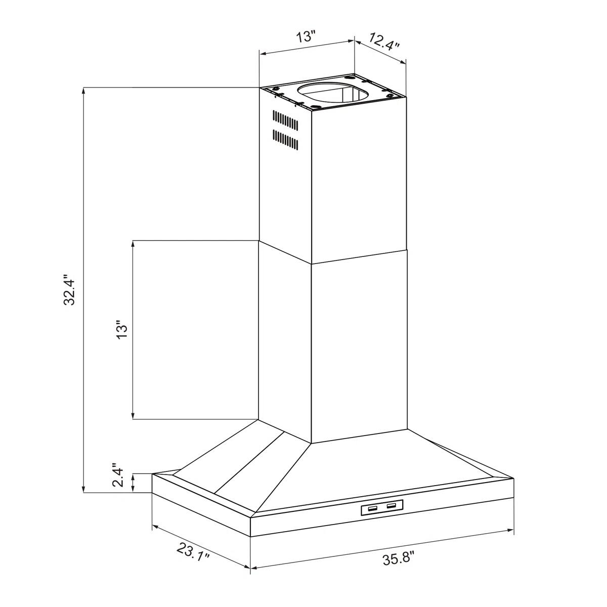 13", 12.4", 32.4", 13", 2.4", 23.1", 35.8"