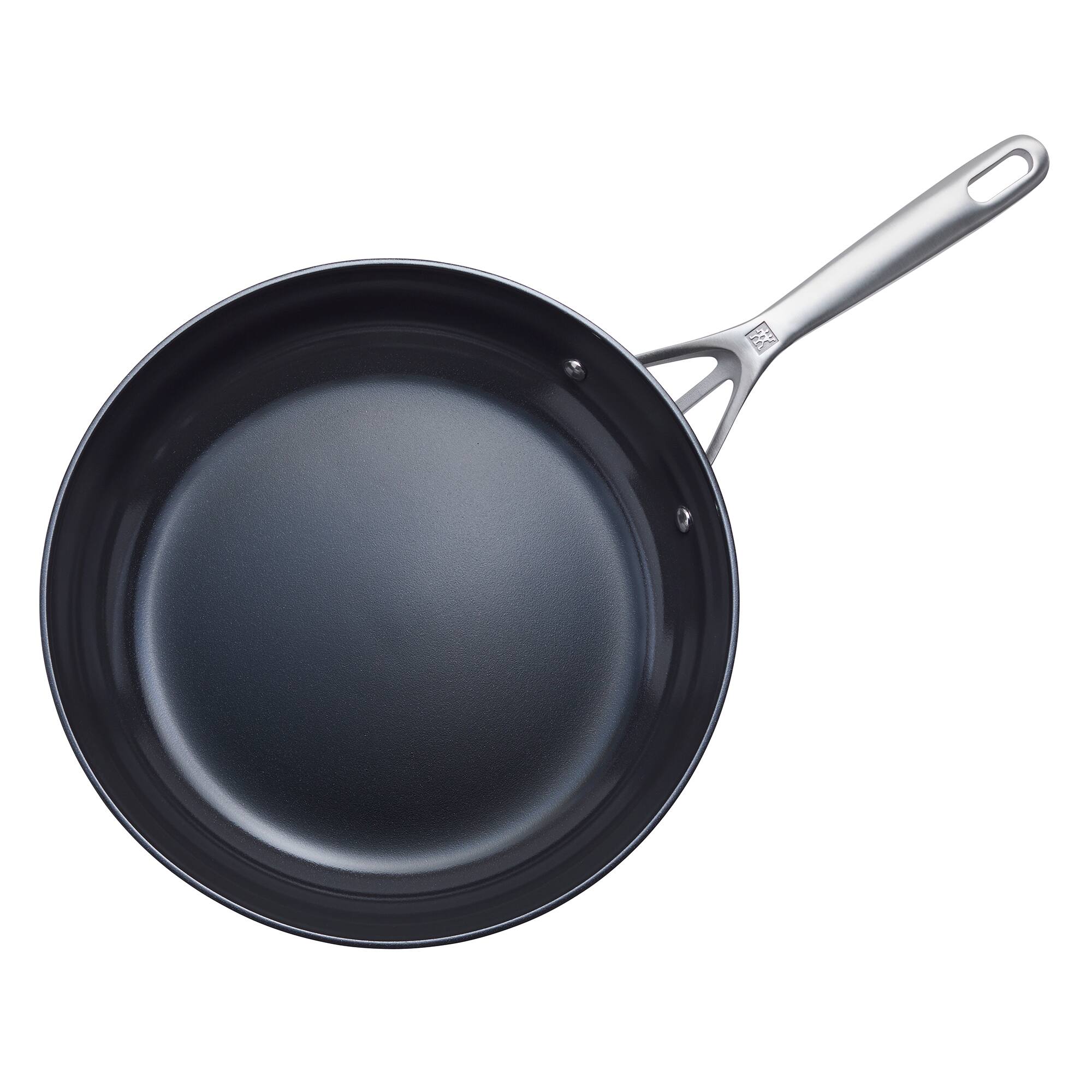 Alt View 1. ZWILLING - ZWILLING Motion Ceramic Hard Anodized 12-inch Aluminum Nonstick Fry Pan - Black.