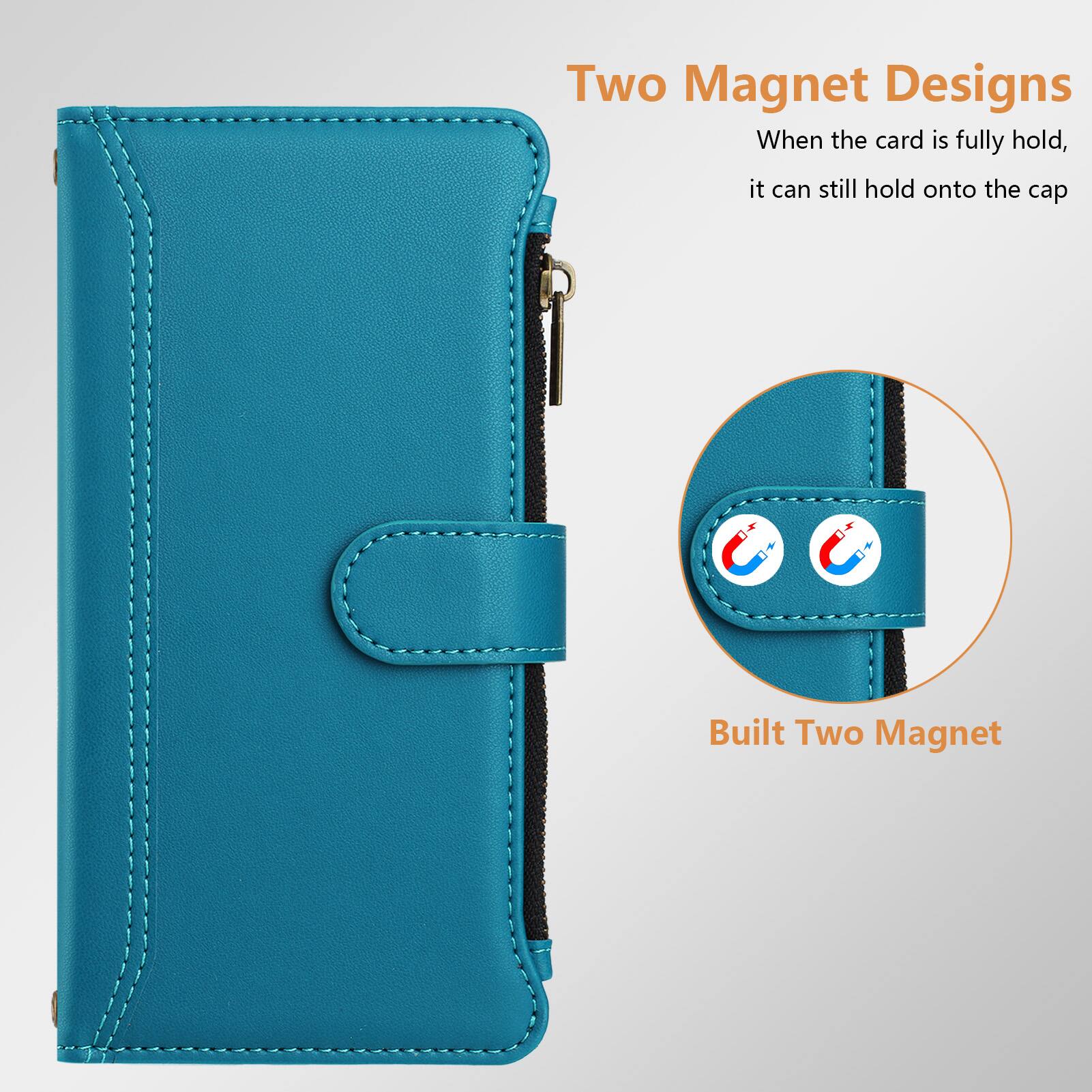 Two Magnet Designs  
When the card is fully hold, it can still hold onto the cap  

Built Two Magnet