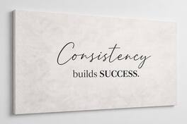 FC Design - Large Canvas 24x36" Consistency Builds Success Quote Art Painting Home Wall Décor - MultiColor