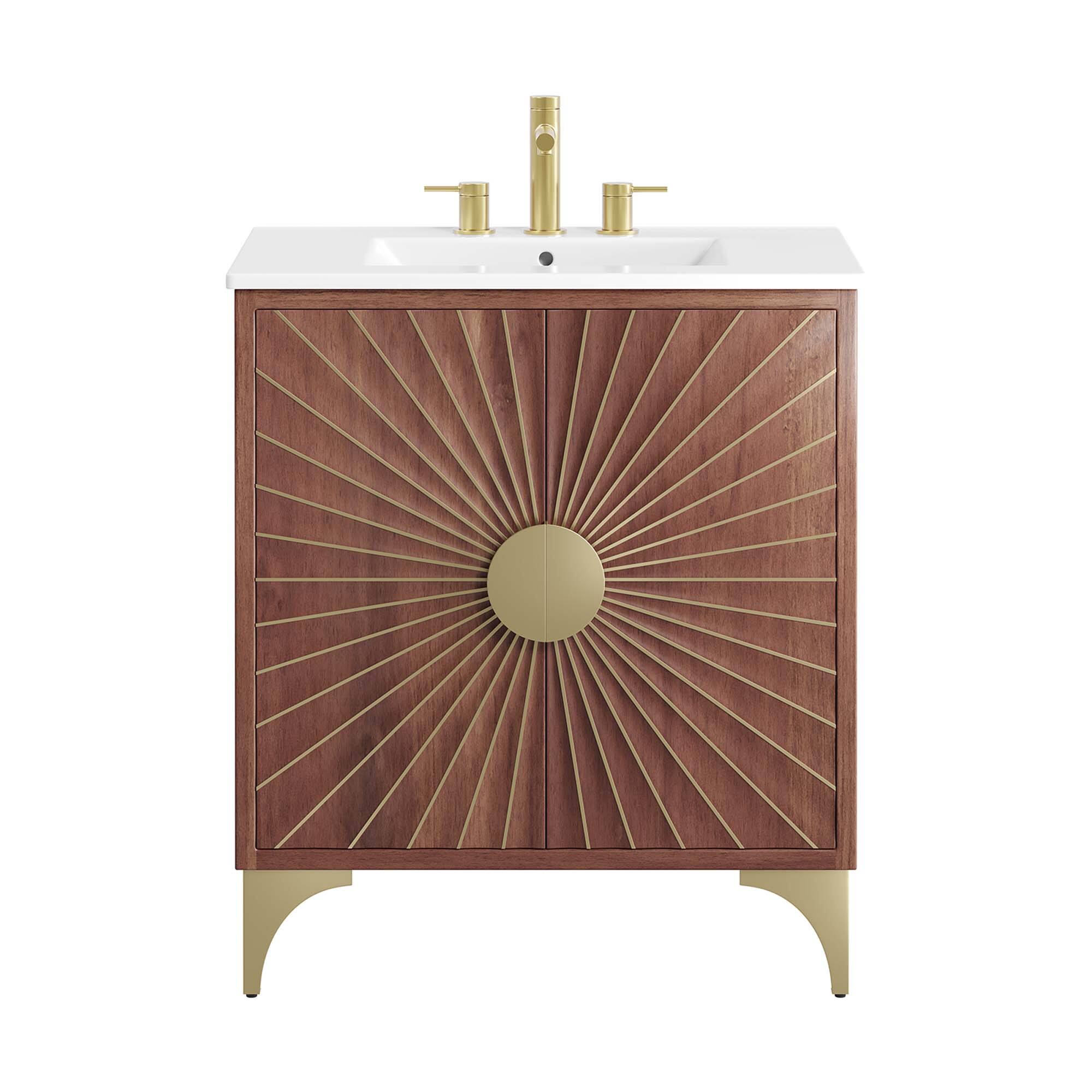 Alt View 4. Modway - Daylight Bathroom Vanity Basin Included by Modway - White Walnut.