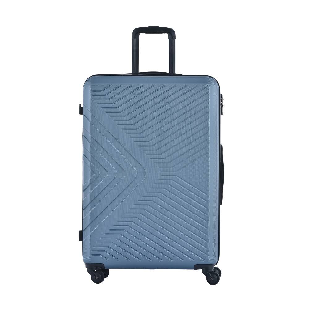 Angle. Ropilly - Ropilly 3 Piece Luggage Set Blue Hard Case Luggage 20/24/28 Inch - Blue.