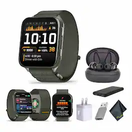 Garmin - Venu X1, Thin and Lightweight GPS Smartwatch, Moss with Titanium Caseback - may vary - (2025)