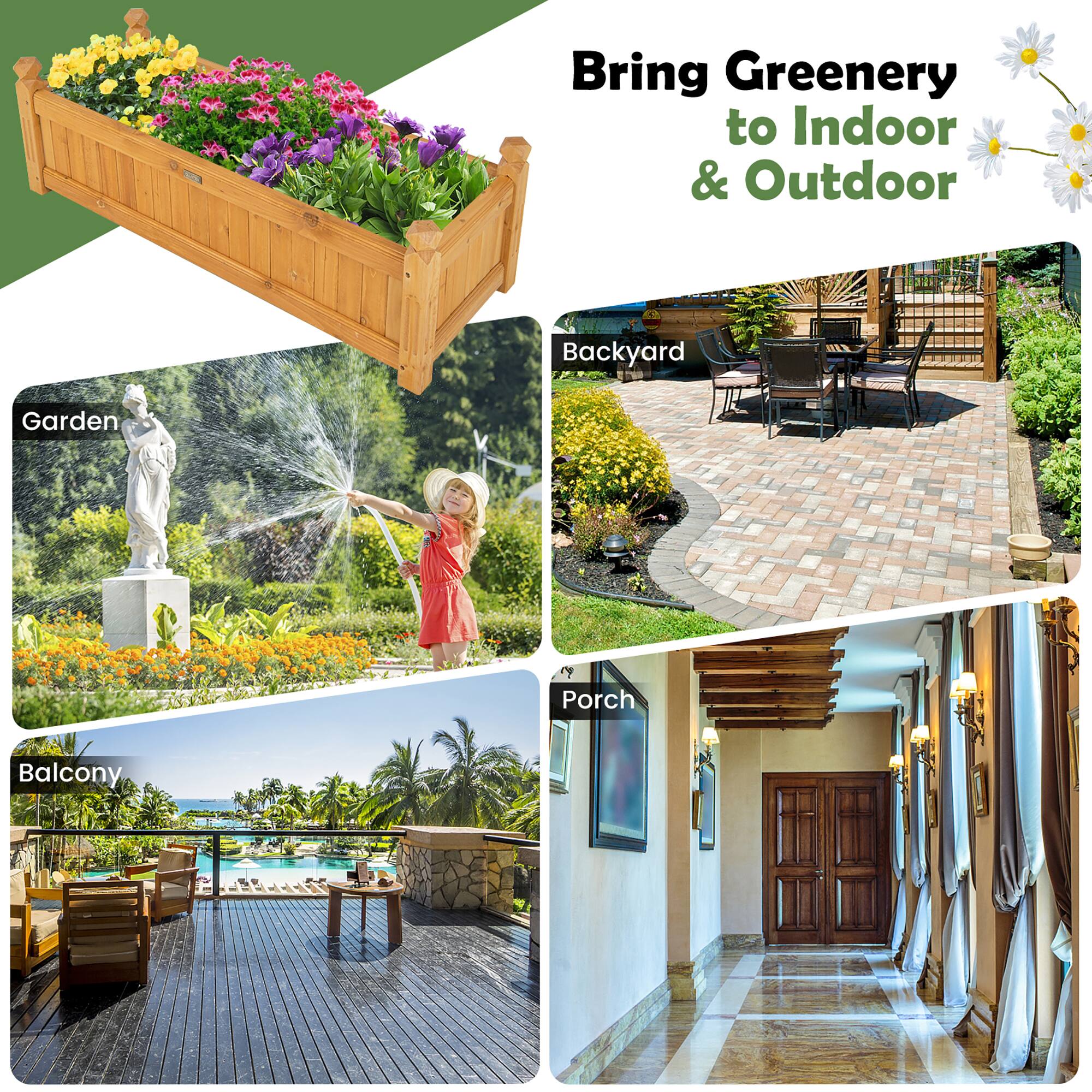 Bring Greenery to Indoor & Outdoor

Garden

Backyard

Balcony

Porch