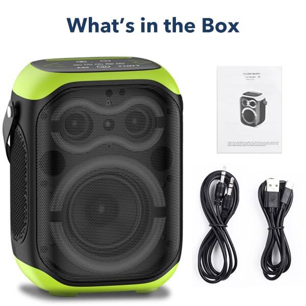 What's in the Box

- Portable Bluetooth Speaker
- User Manual
- USB Charging Cable
- AC Power Adapter