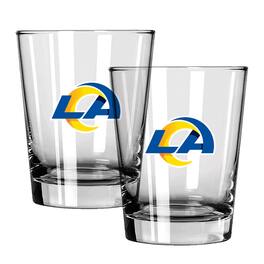 The Memory Company - Los Angeles Rams 15oz. Two-Pack Rocks Glass Gift Set - Multicolor