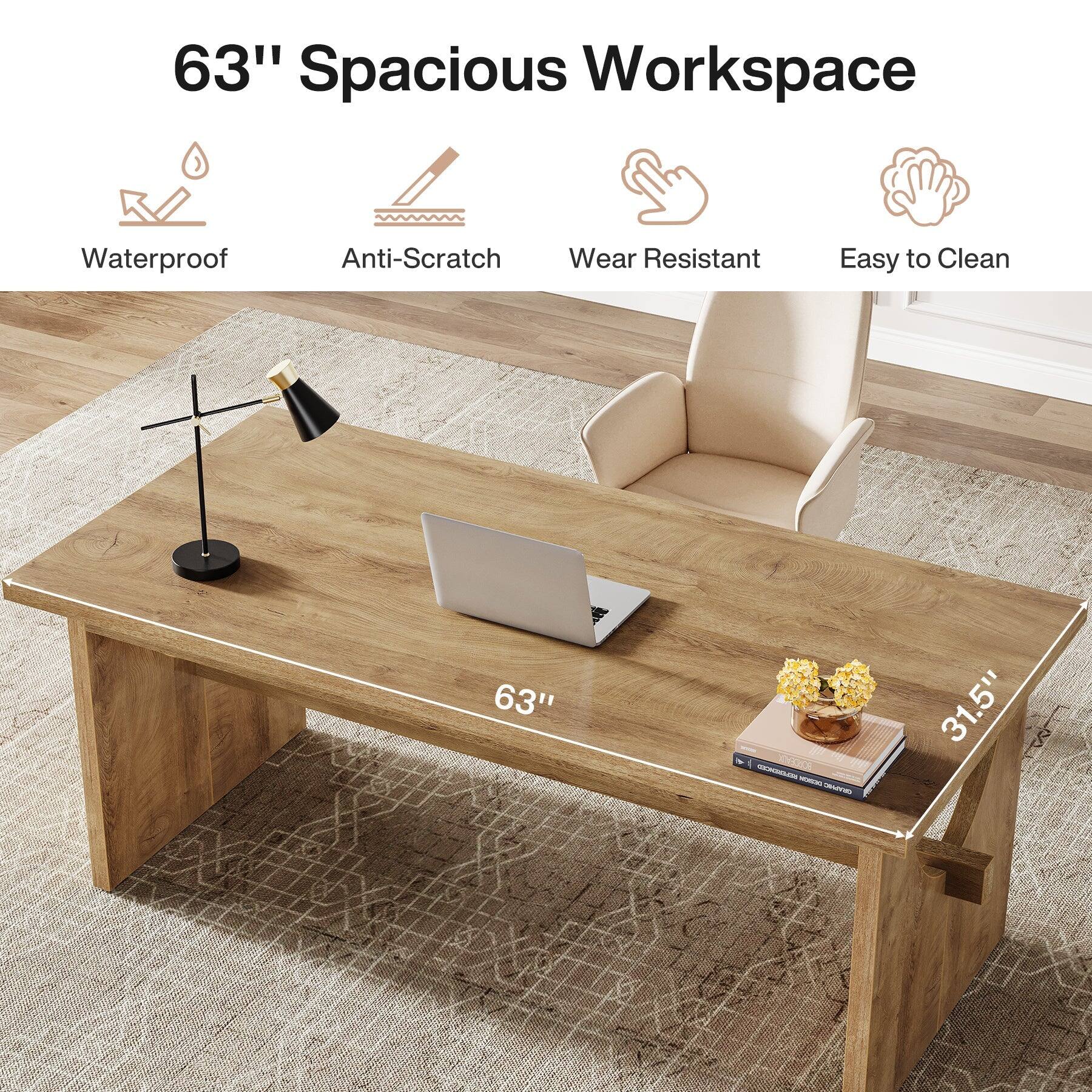 63" Spacious Workspace

Waterproof
Anti-Scratch
Wear Resistant
Easy to Clean

63"
31.5"