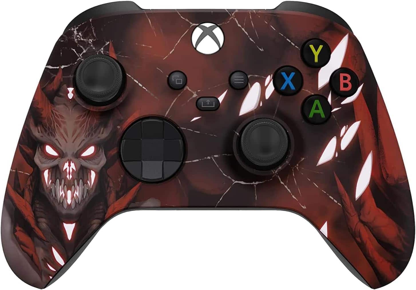 Front. Custom Controllerzz - Custom Wireless Controller for Xbox Series X|S, Xbox One, & PC - Red Demon.
