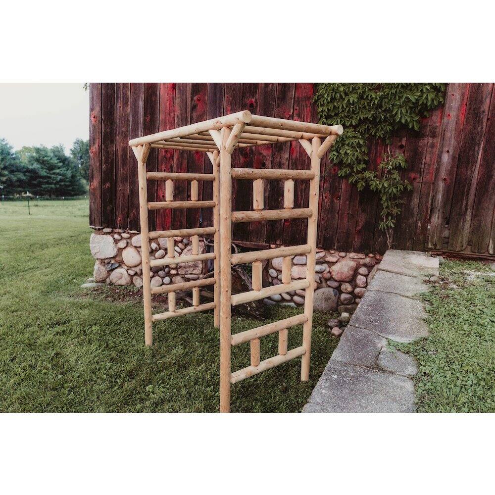 Alt View 4. Contoured Comfort - Large Cedar Log Arbor.