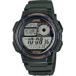 Casio - Men’s Digital Watch with Black and Dial - AE-1000W-3AV - Green