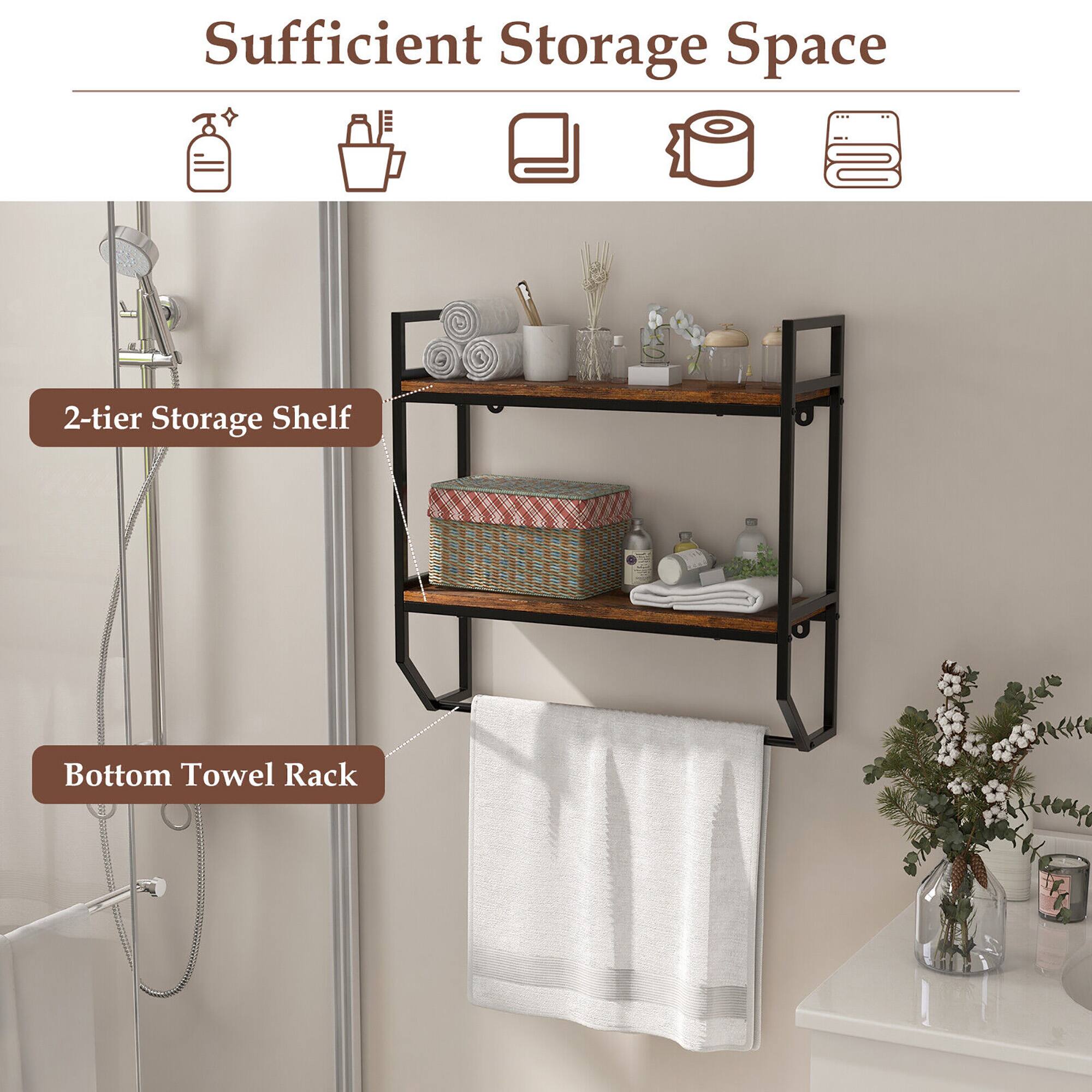Sufficient Storage Space

2-tier Storage Shelf

Bottom Towel Rack
